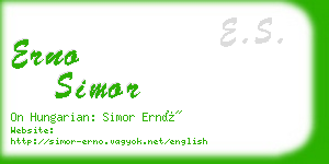 erno simor business card